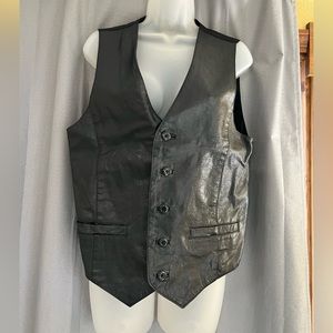 Vintage Wilson's Authentic  Black Leather Vest